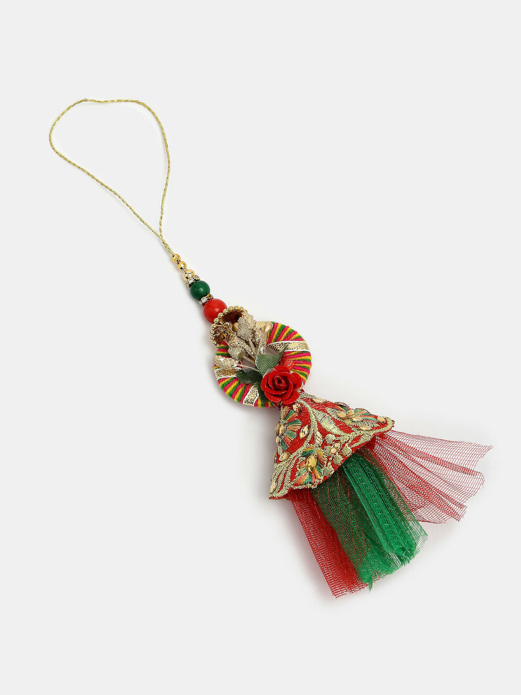 NVR Women & Men Set of 2 Multicolor Peacock Design Bhaiya Bhabhi Rakhi With Roli Chawal & Chocolate