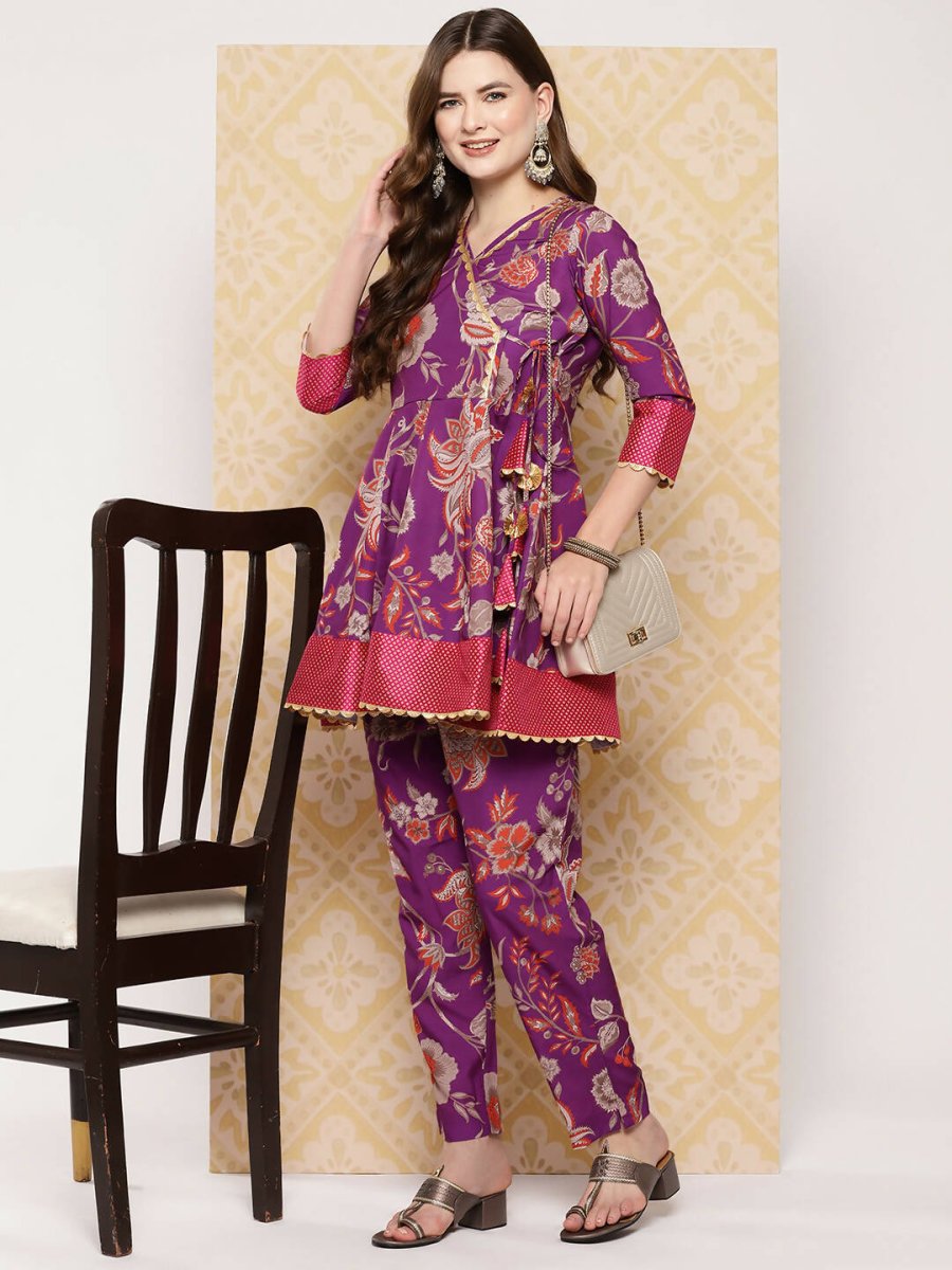 Ahalyaa Women's Traditional Wear Co-ods - Purple