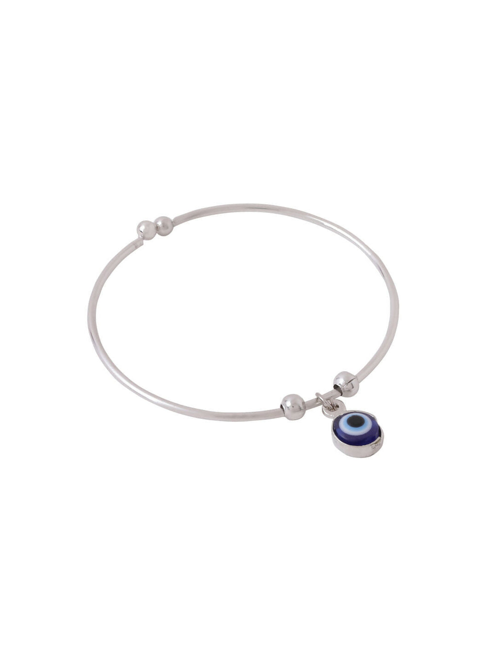 NVR Women Silver Evil Eye Adjustable Bracelet