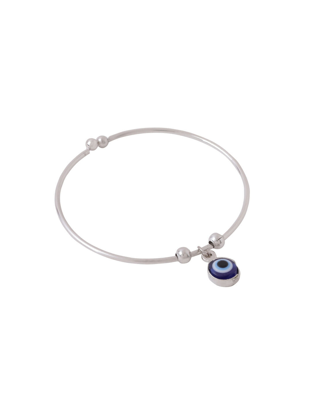 NVR Women Silver Evil Eye Adjustable Bracelet