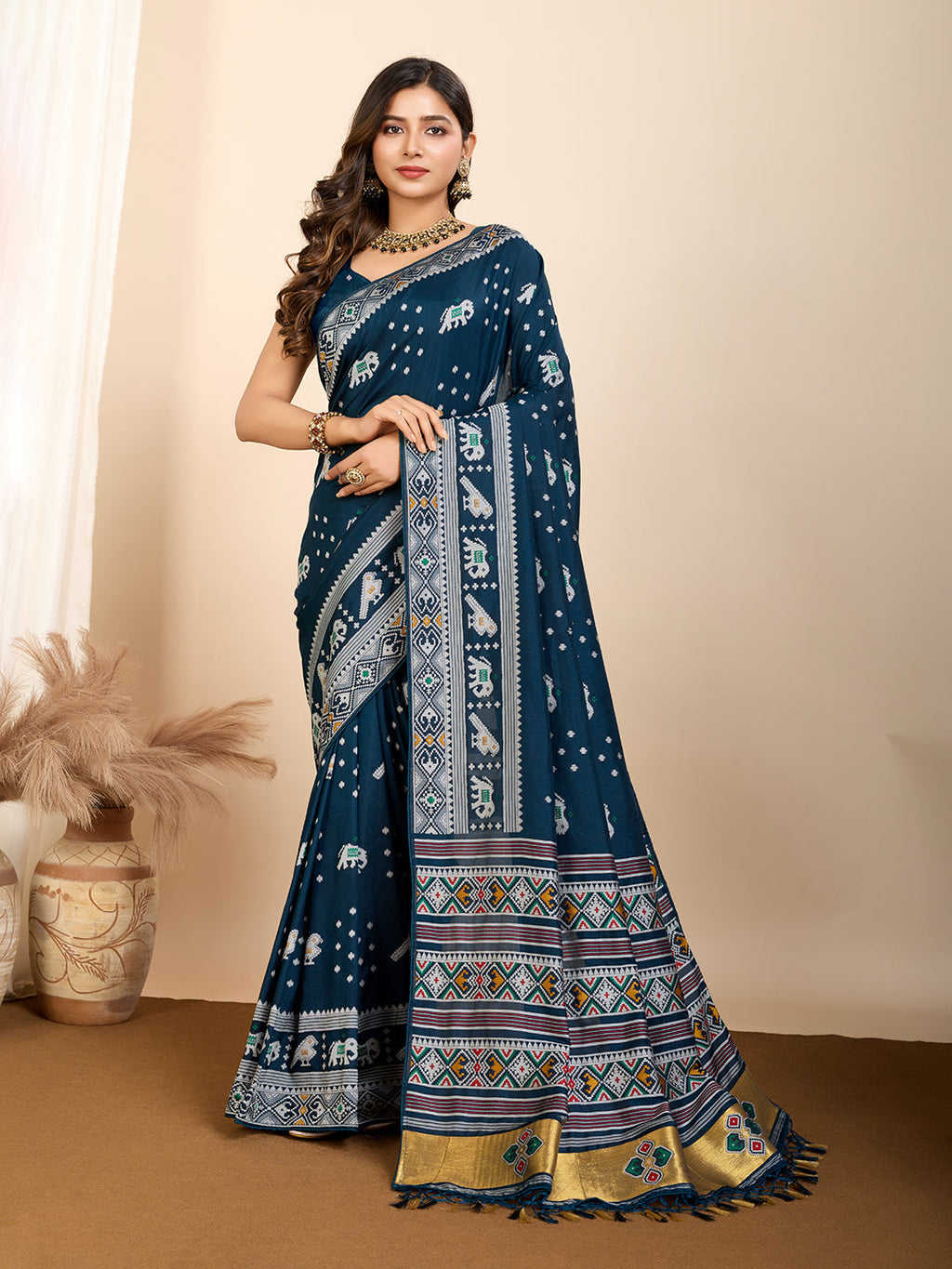 Vedant Vastram Maslin Dola Silk Kanjeevaram Silk Saree - Morpich