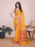 Vedant Vastram Cotton Silk Jacquard Fancy Saree - Mustard