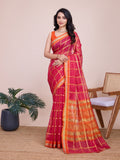 Vedant Vastram Cotton Silk Jacquard Fancy Saree - Pink