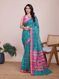 Vedant Vastram Cotton Silk Jacquard Fancy Saree - Seagreen