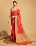 Vedant Vastram Soft Litchi Silk Kanjeevaram Silk Saree - Red