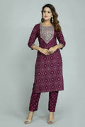 Alvano Women's Attractive And Stylish Rayon A Line Kurta With Pant And Dupatta