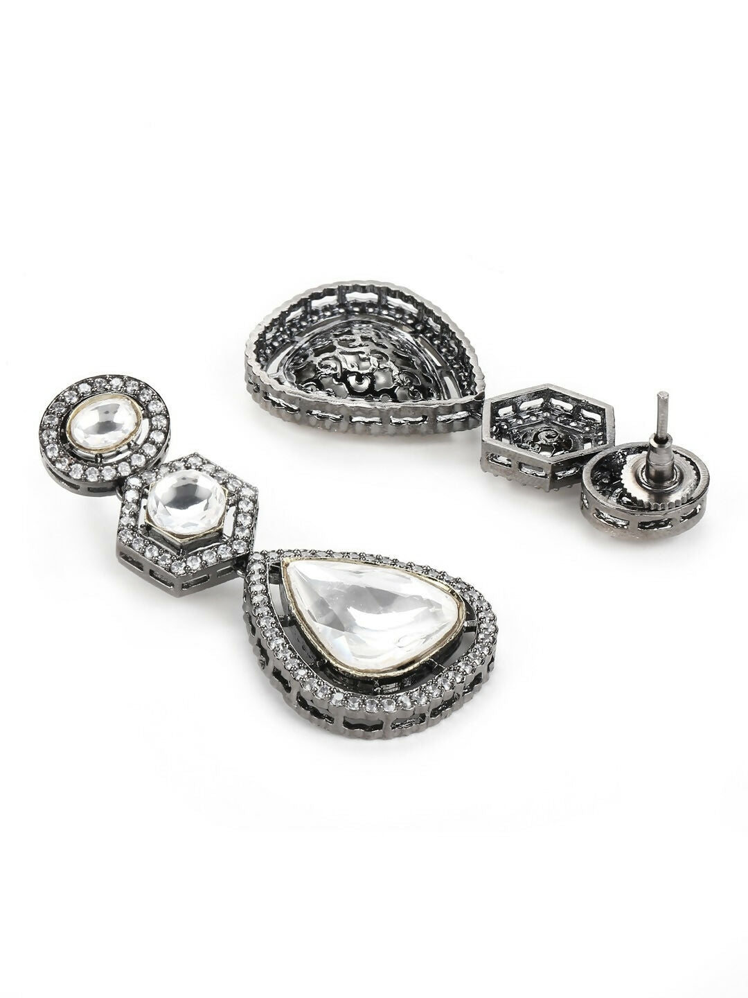 Zircon & Kundan Danglers- Ruby Raang