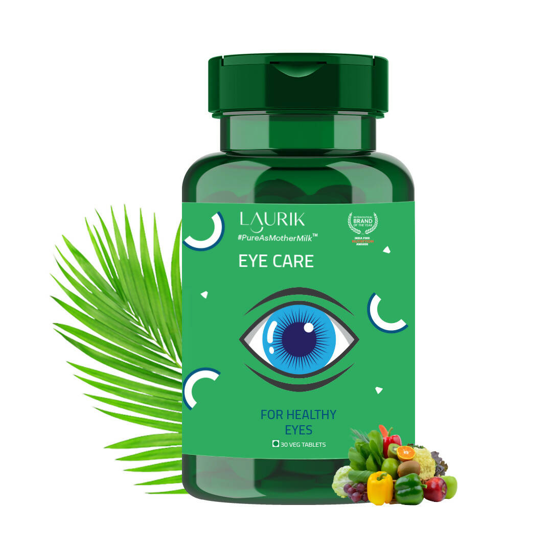 Laurik Organics Plant Based Eye Care Tablets For Improves Vision I For Both Men & Women