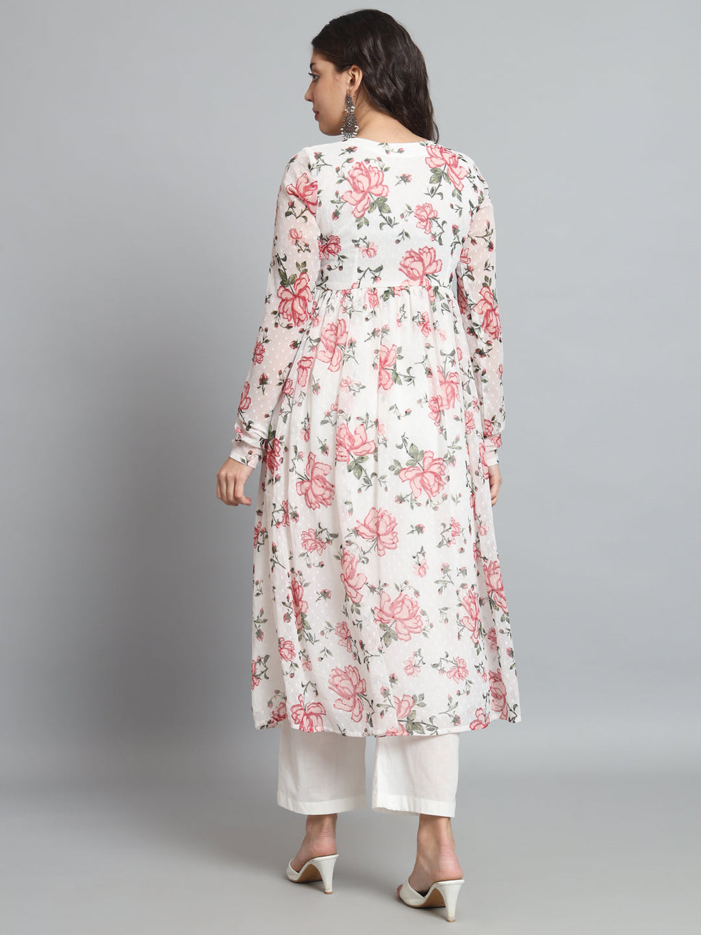 Fab Fashion White Floral Alia Cut Set