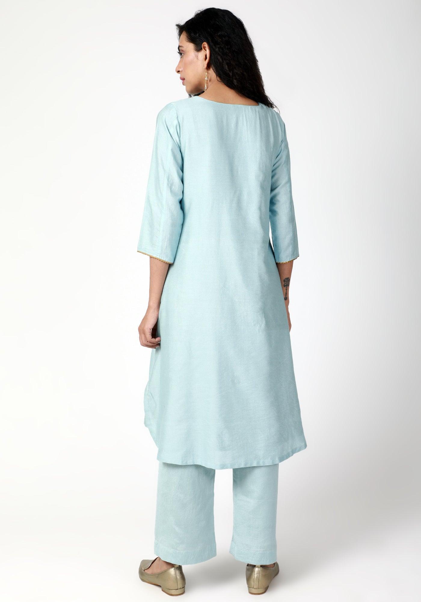 trueBrowns Blue Gota Kurta
