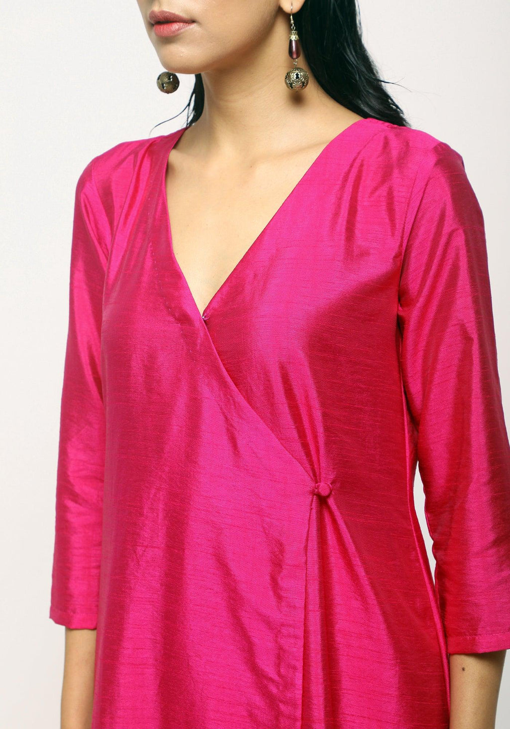 trueBrowns Pink Angrakha Set