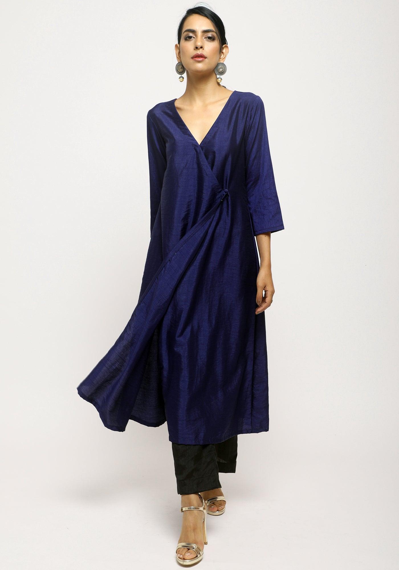 trueBrowns Blue Angrakha Set