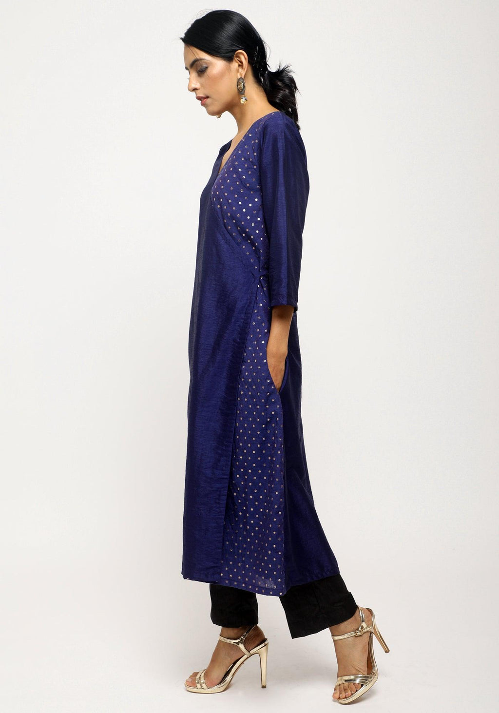 trueBrowns Blue Foil Angrakha Set