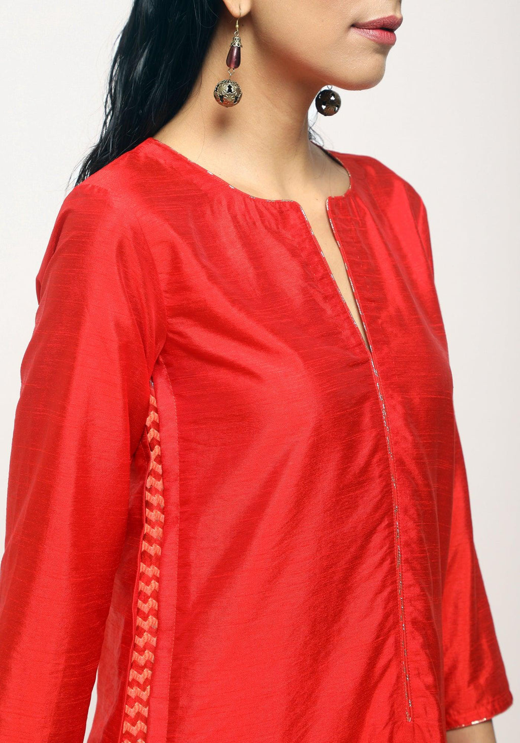 trueBrowns Orange Foil High Slit Set