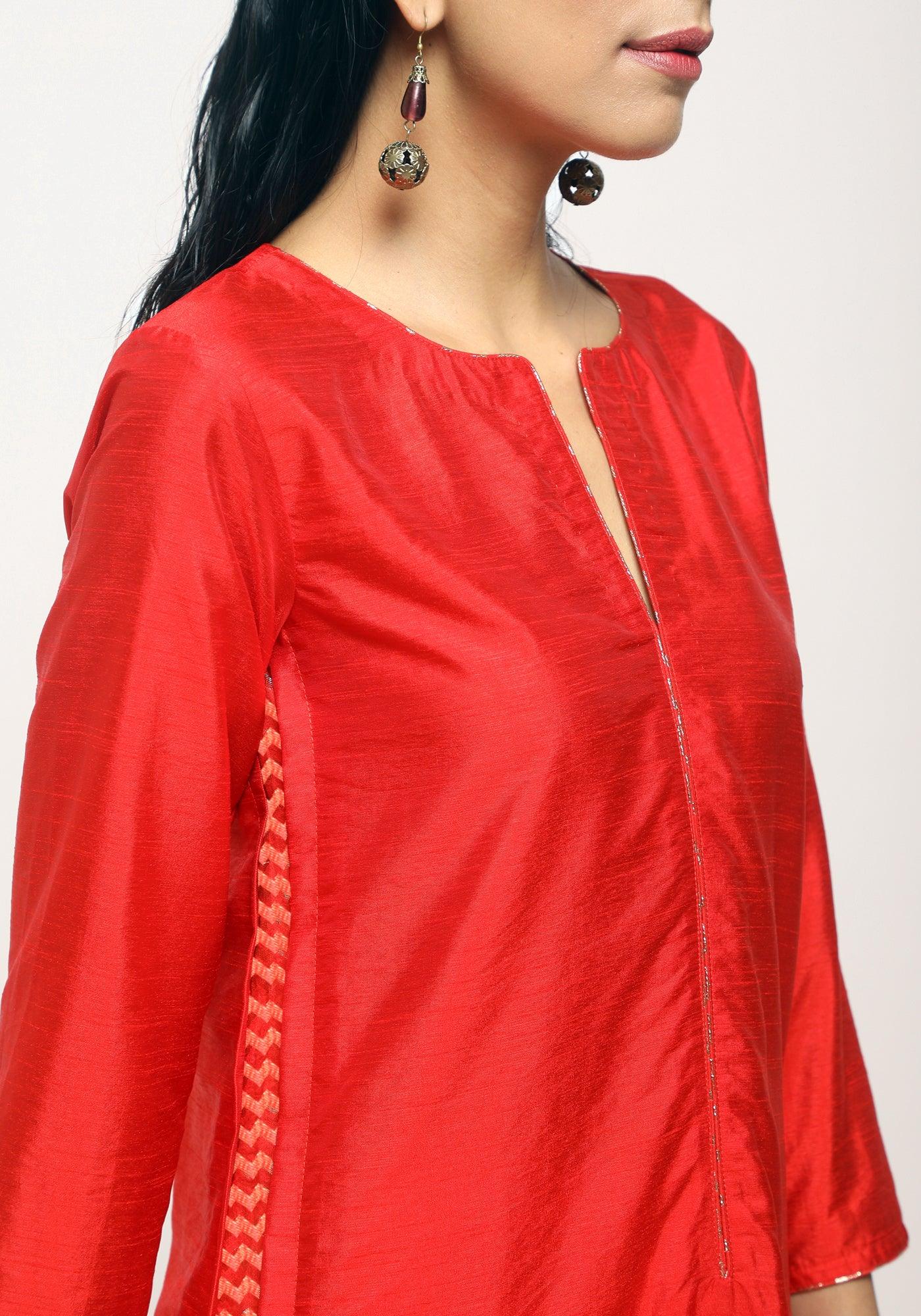 trueBrowns Orange Foil High Slit Set