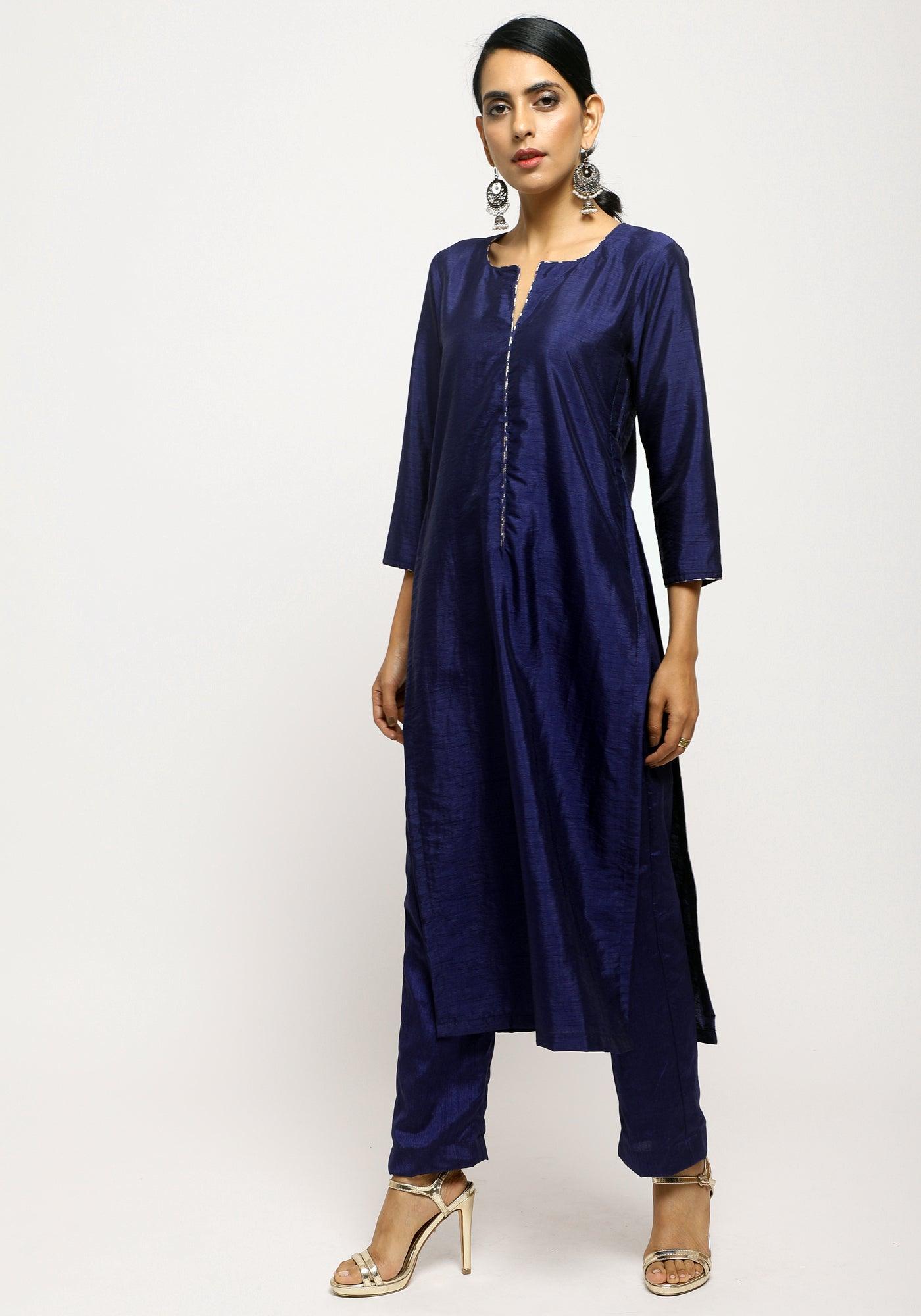 trueBrowns Blue Foil High Slit Set