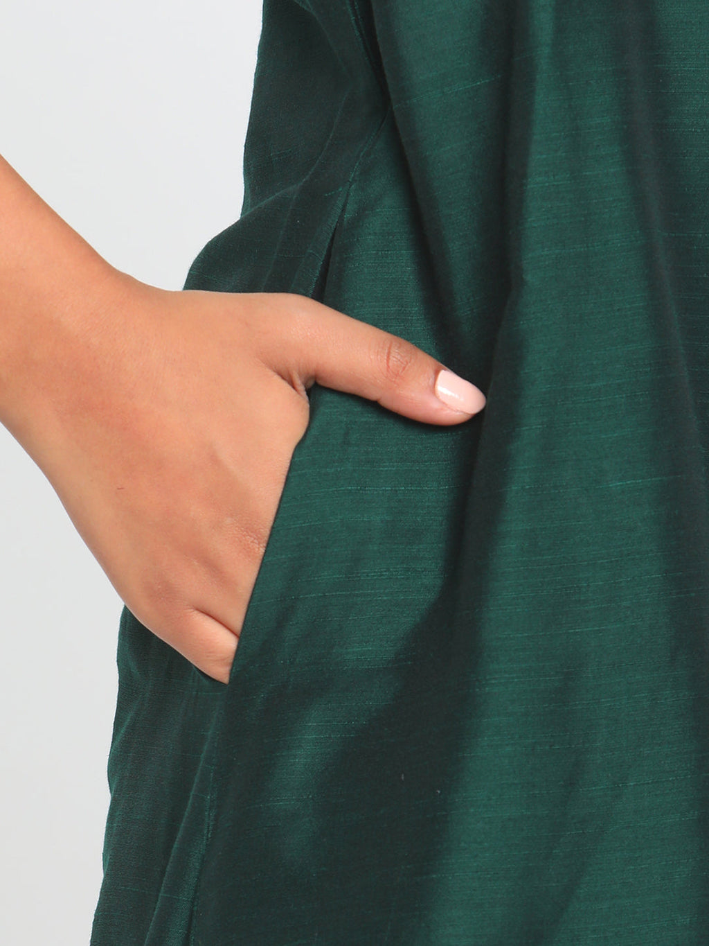 trueBrowns Green Silk Angrakha Set