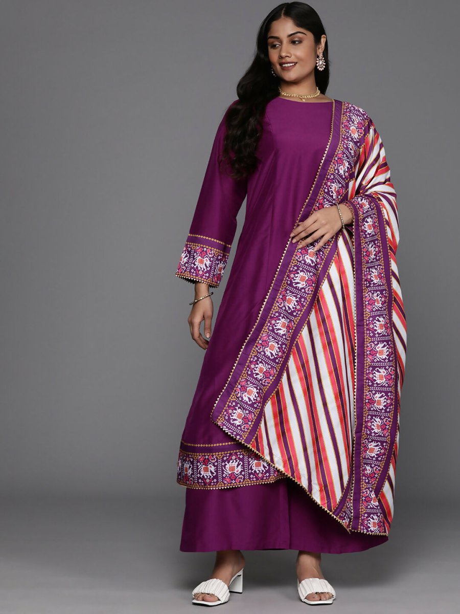 Ahalyaa Women's Traditional wear Kurta Set - Purple