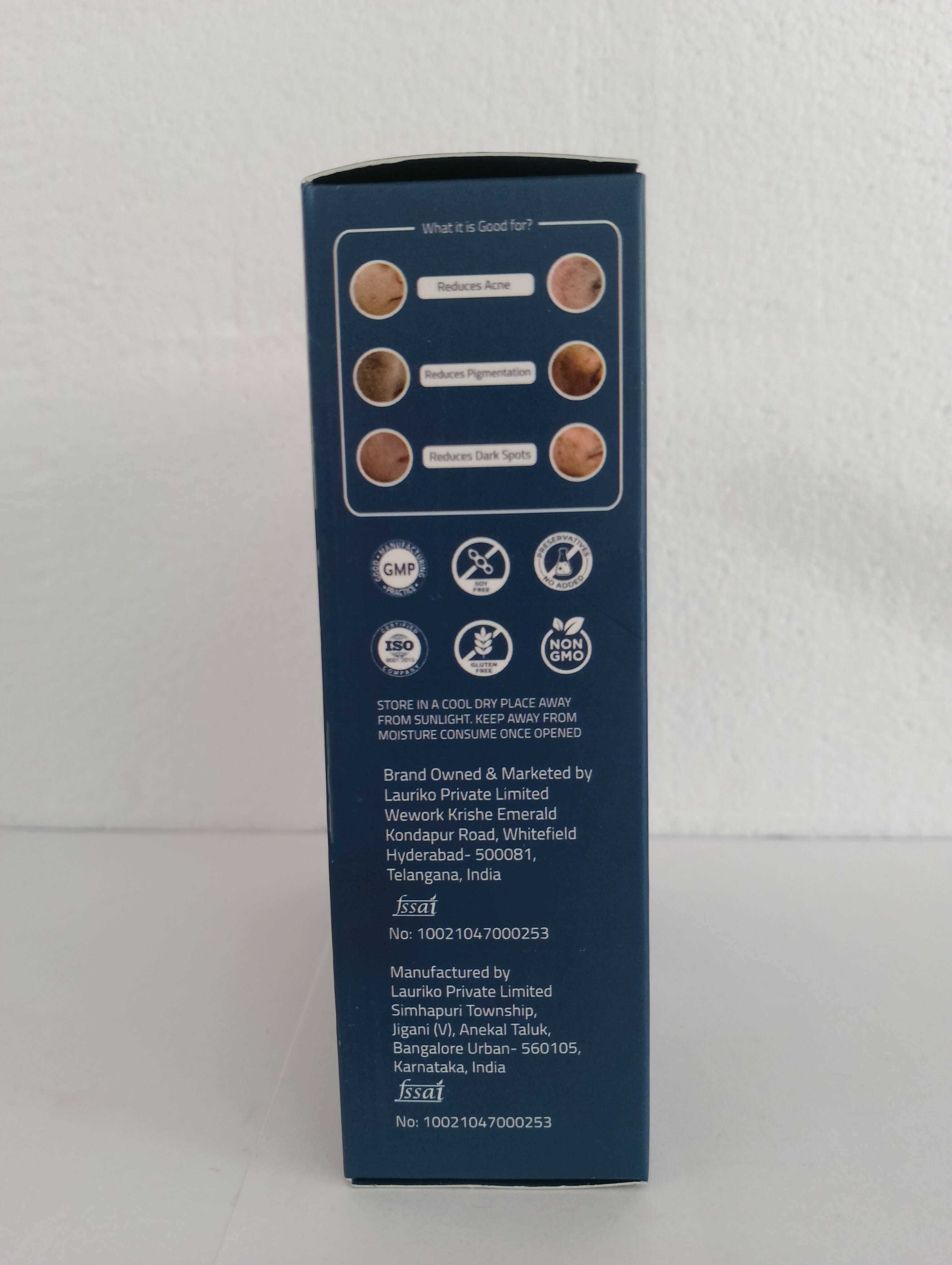 Laurik Skin Care Shots Supplement Powder For Women Lauric Acid, Papaya, Olives, Avocado, Cocoa & Green Tea - Vanilla
