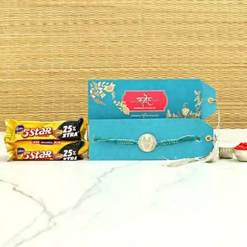 Ironman Metal Rakhi & Five Star Chocolates