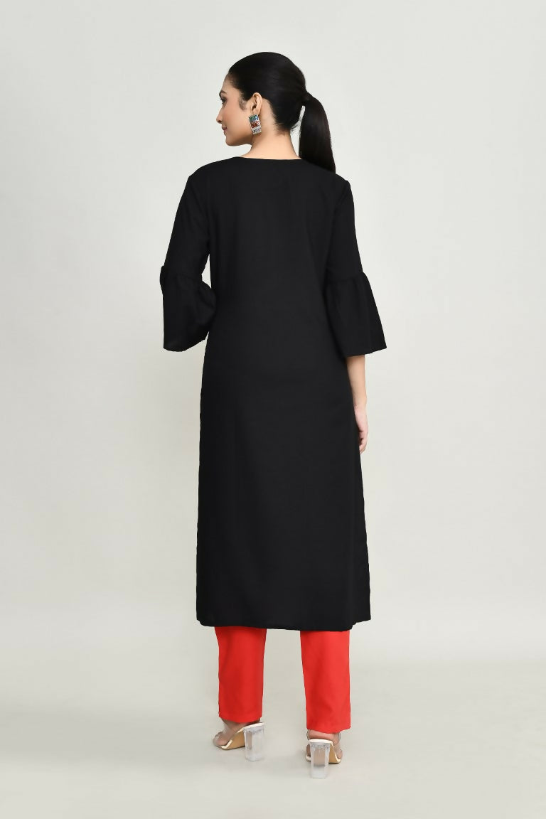 Joban Fashion Black Rayon Tunic