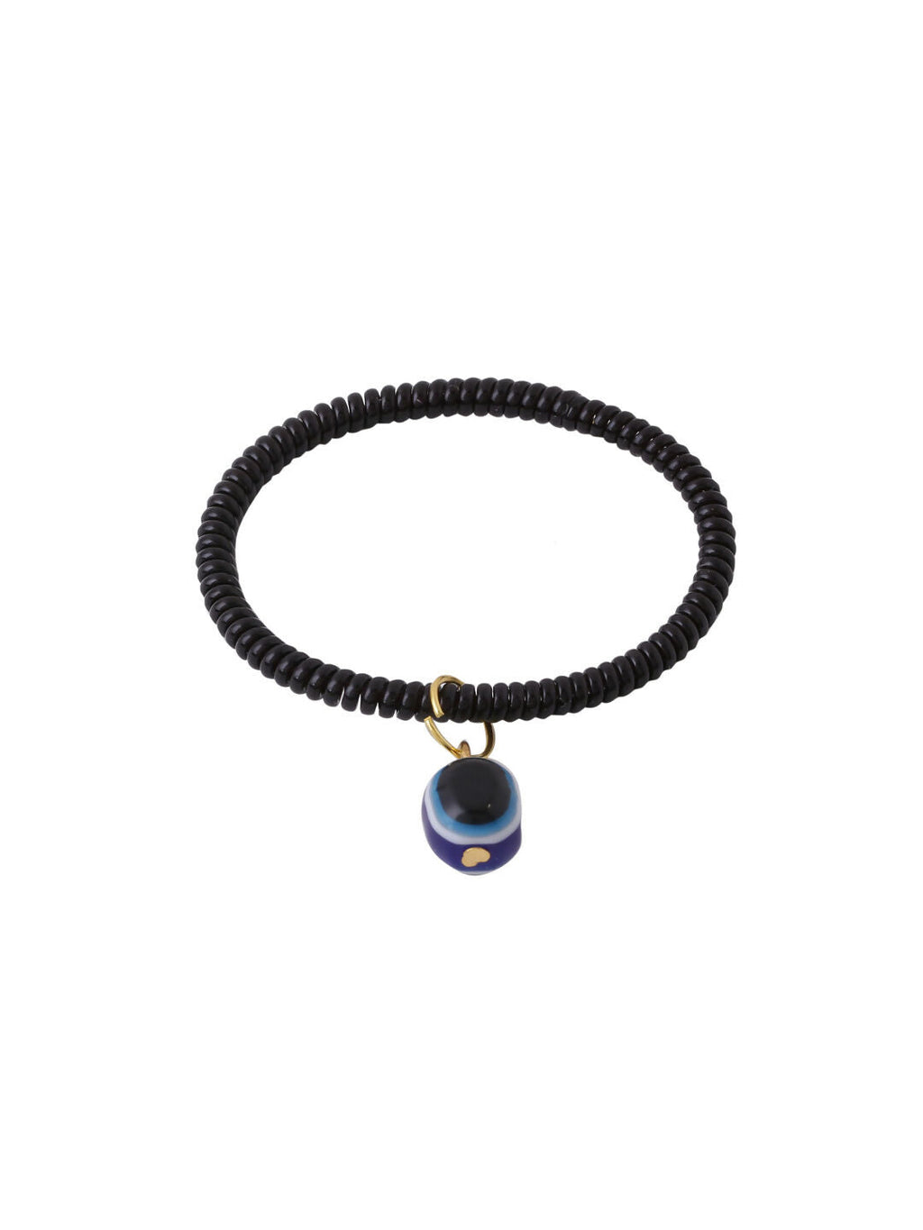 NVR Women & Men Set of 2 Black Evil Eye Rakhi With Roli Chawal