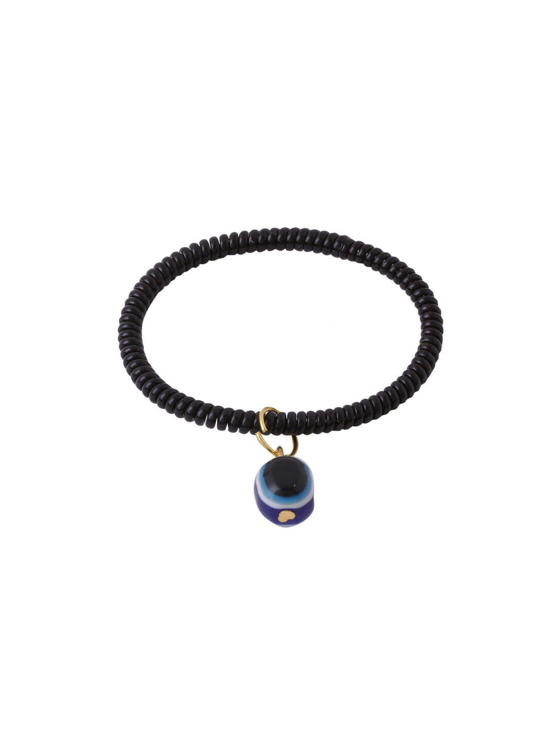 NVR Women & Men Set of 2 Black Evil Eye Rakhi With Roli Chawal