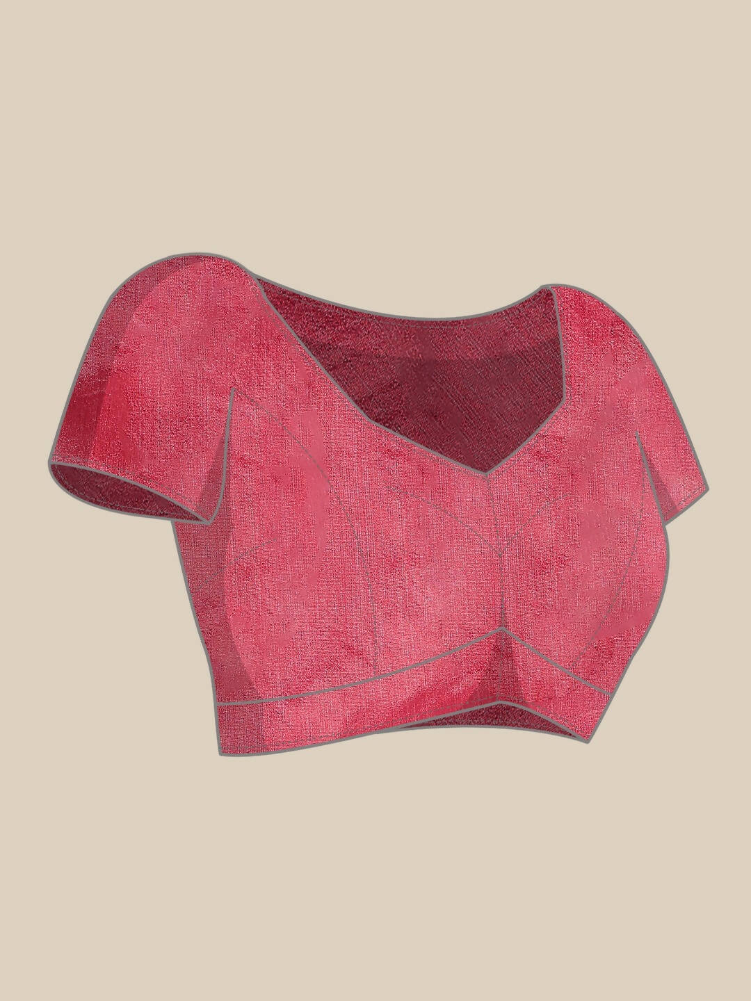 Pink Organza Printed Saree With Blouse Piece - Nivaa