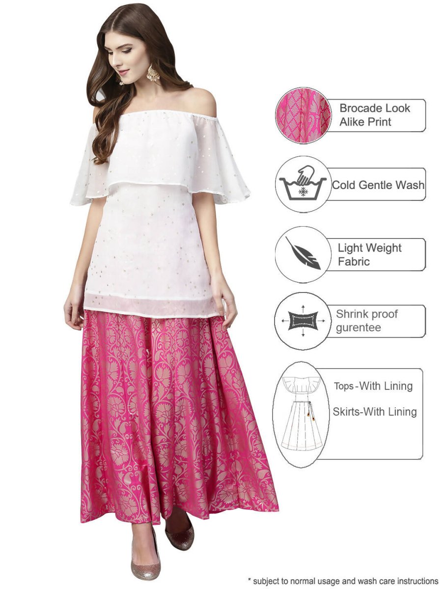 Ahalyaa Women's Traditional Wea Co-ods - White