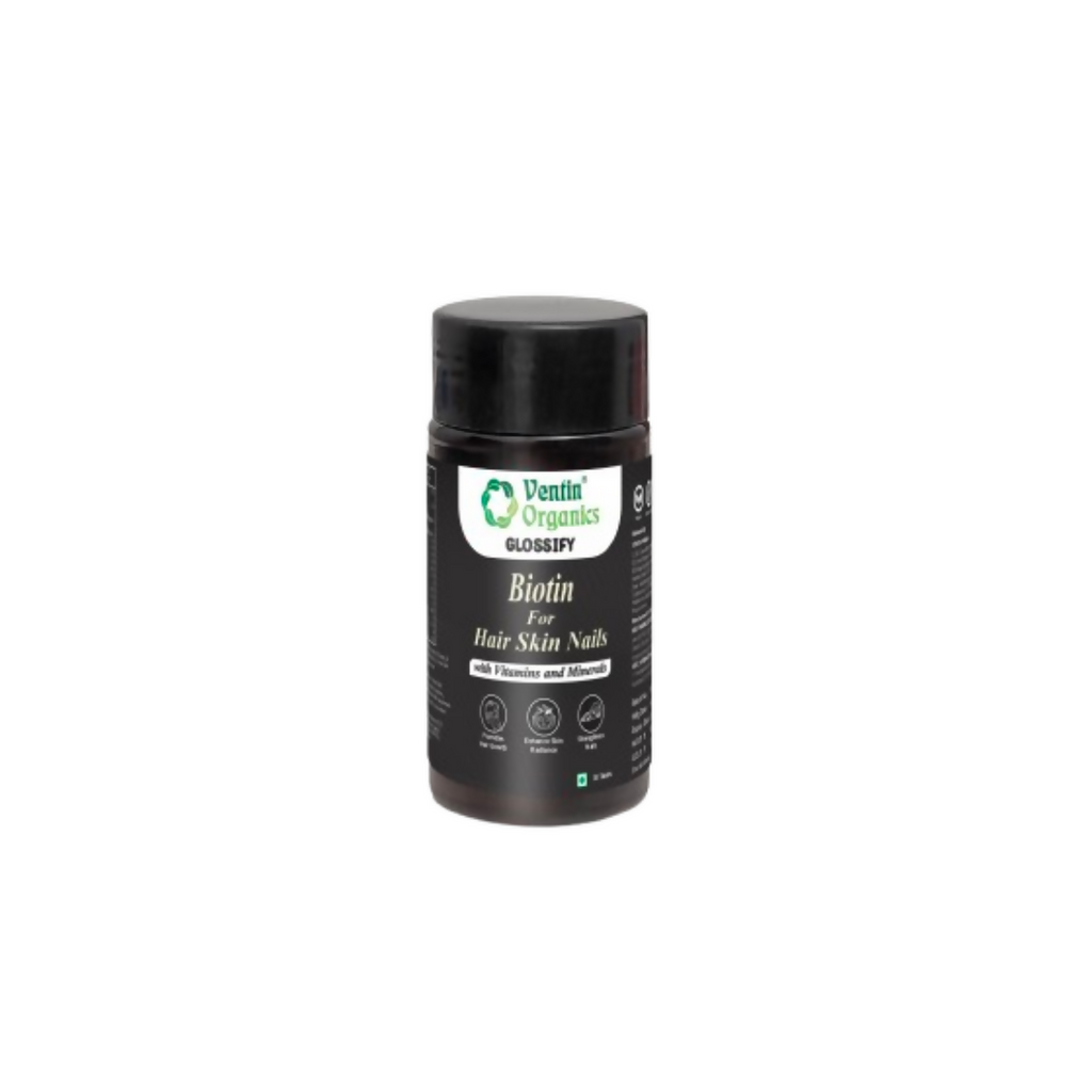 Ventin Organics Glossify Biotin Hair, Skin & Nails Tablets