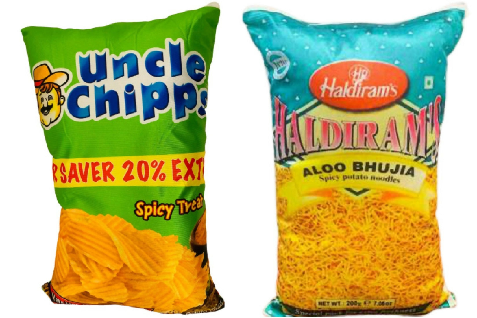 Unique Fashion Pack of 2 Microfibre Filled Reversible Cushion For Kids - Uncle Chips And Haldiram