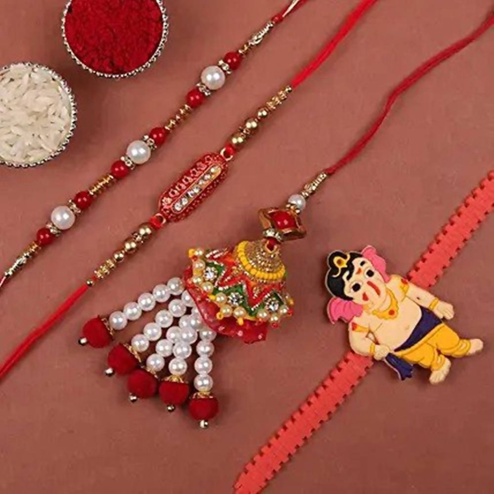 Family Rakhi Set With Chocolate Celebrations