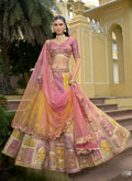 Vegaa Fashion Multicolor Silk Embroidered & Hand Work Wedding Wear Lehenga Choli