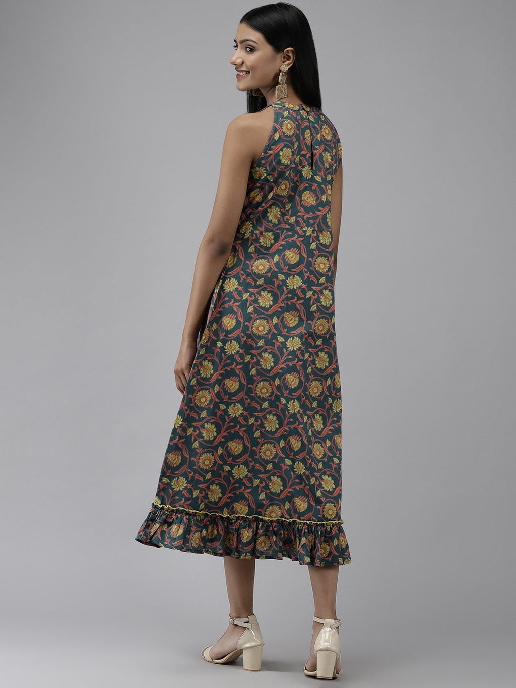 Yufta Teal Floral Dress