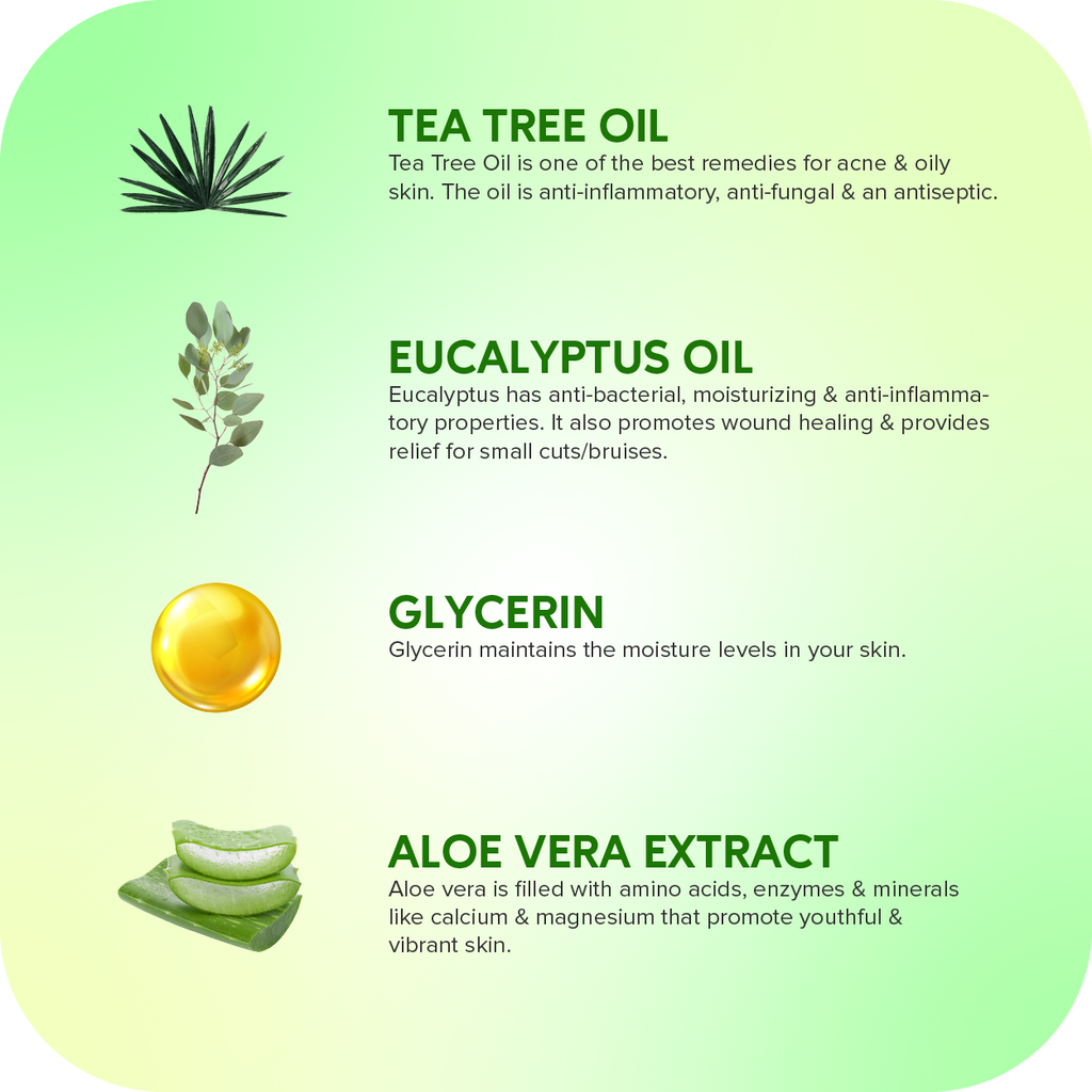 Careberry Organic Tea Tree Eucalyptus Oil Shower Gel
