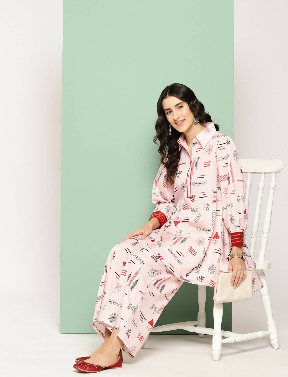 Ahalyaa Women's Traditional Wear Co-ods - Peach