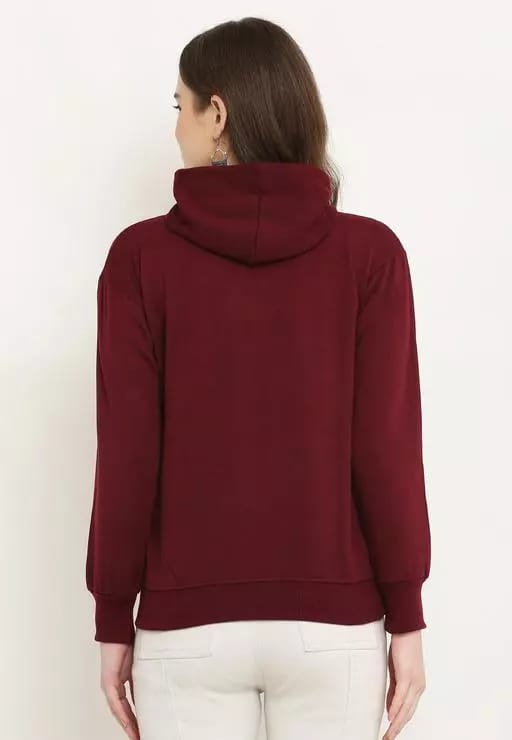 PAVONINE Wine Color Butterfly-Design Pullover Hoodie Sweatshirt For Girls