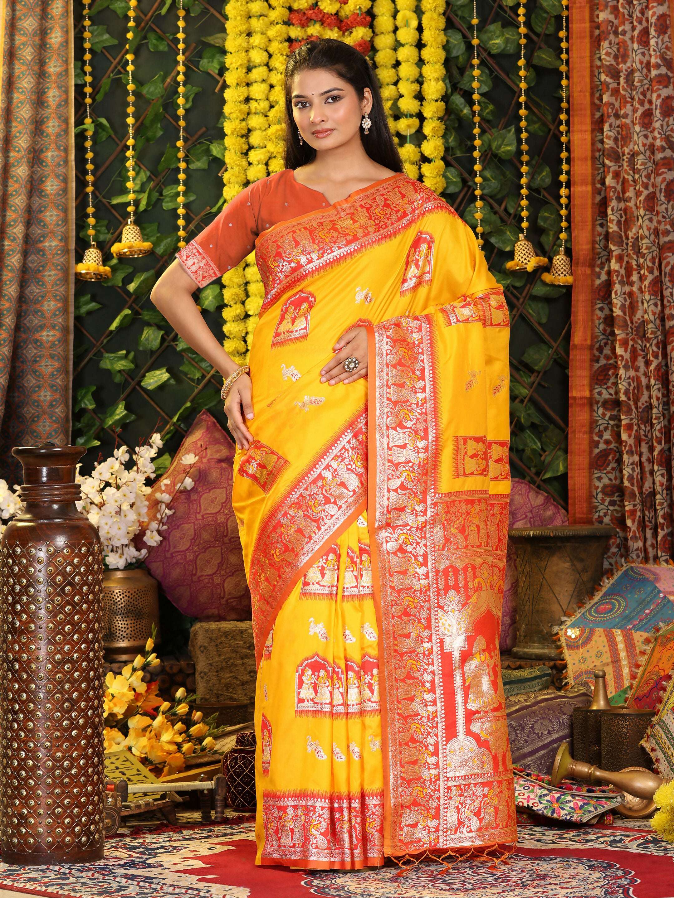 Shree Shyam Fashion Silk Yellow Saree