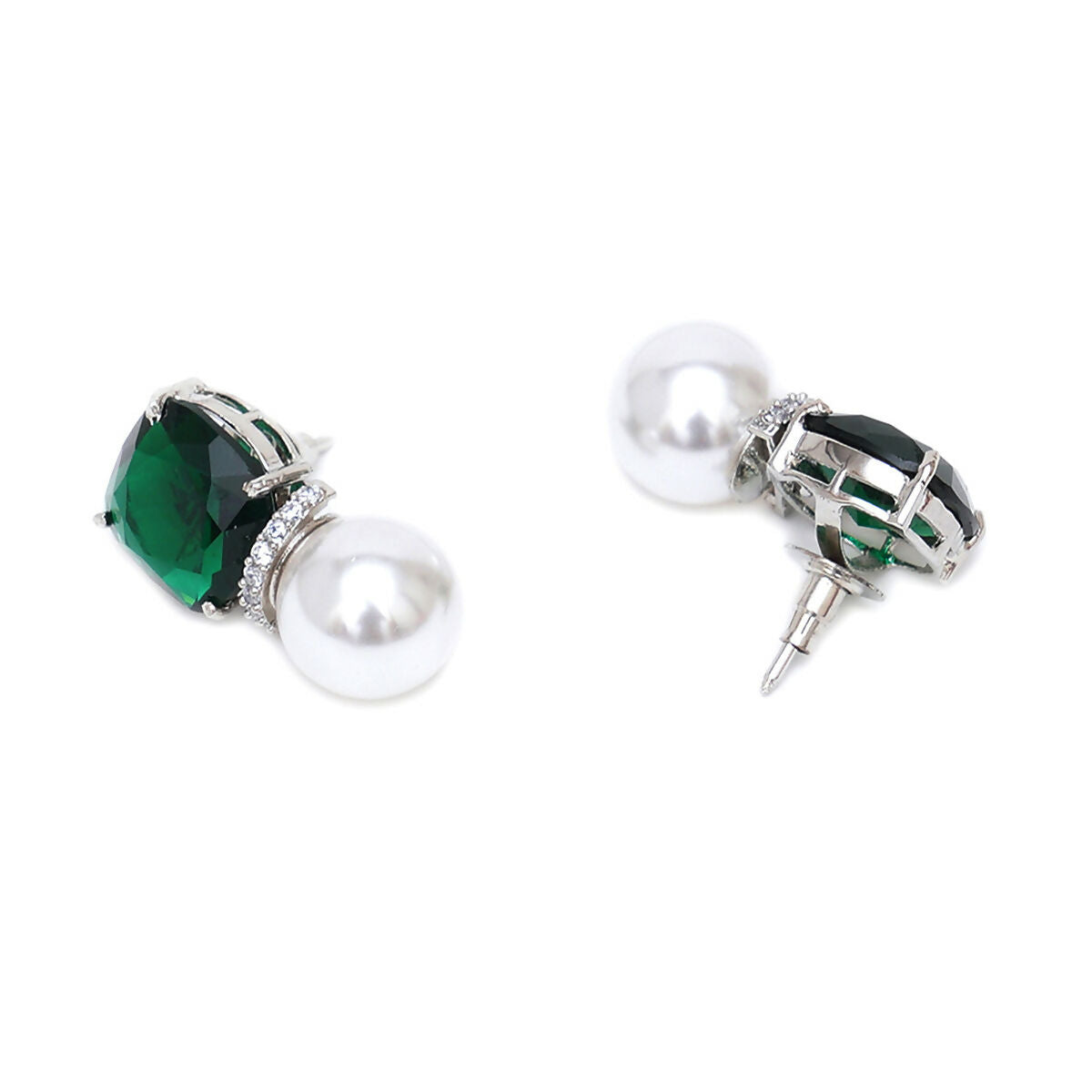 Jade Pearl Studs- Ruby Raang