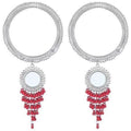 MS Fashion India Stylish And Trendy Pink Pearls Hanging Bangles