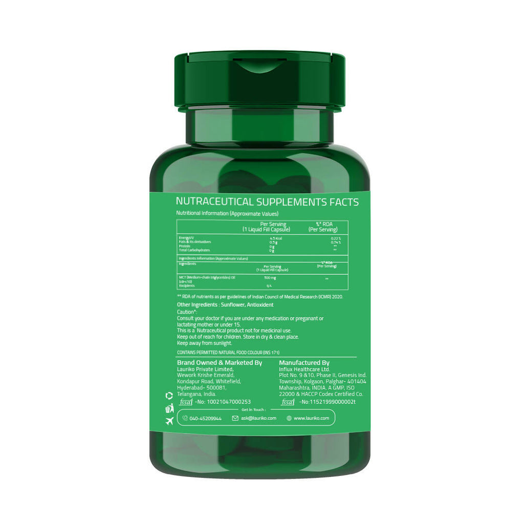 Laurik Mct Oil Capsules For Weightloss