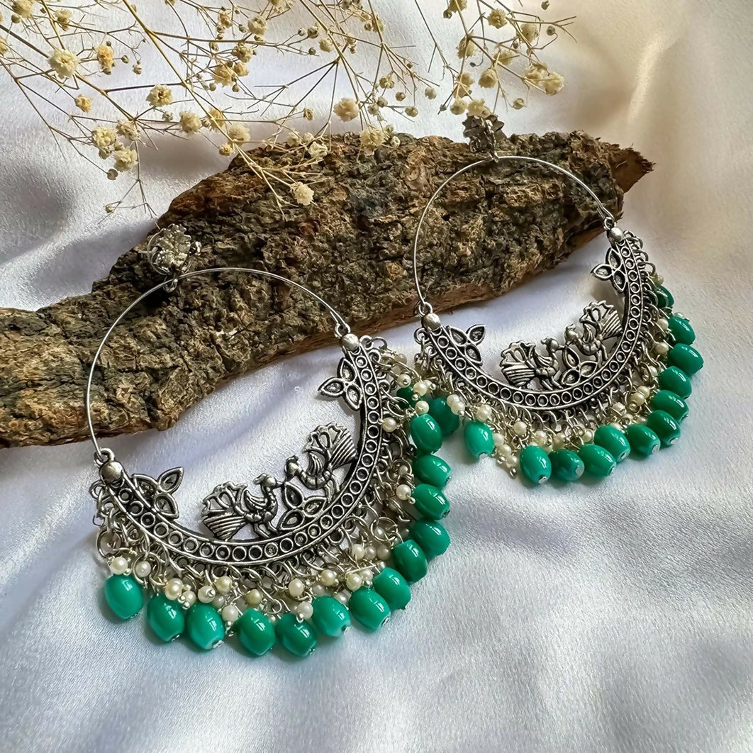 Joban Fashion Mogra Pearl Chandbali Earrings