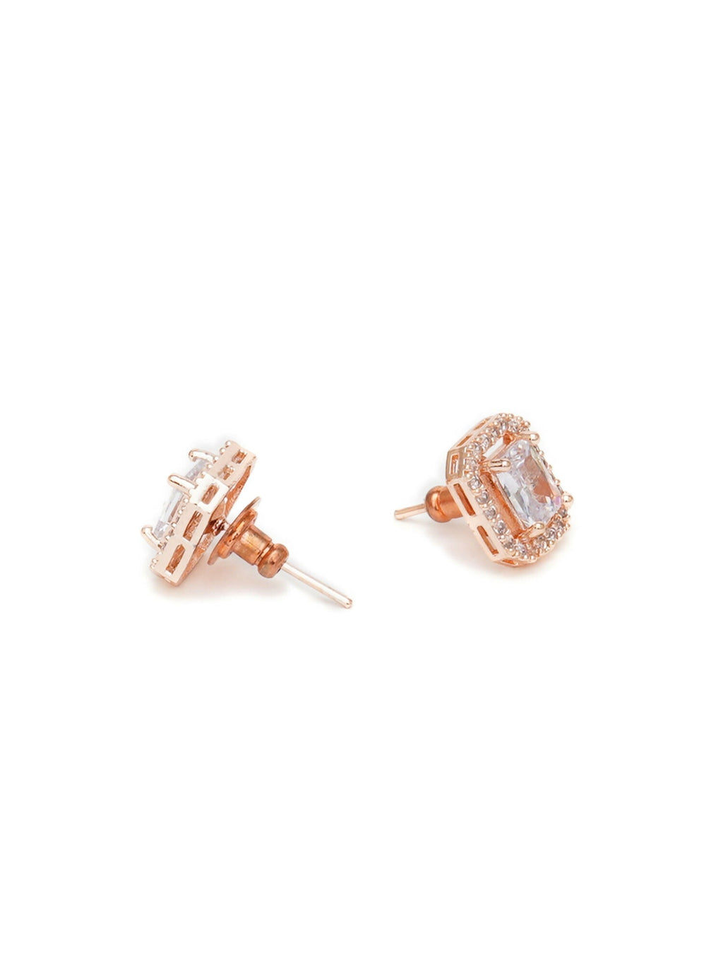 stone stud (Rose gold) - Ruby Raang