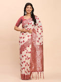 Shree Shyam Fashion Linen Cotton Maroon Saree