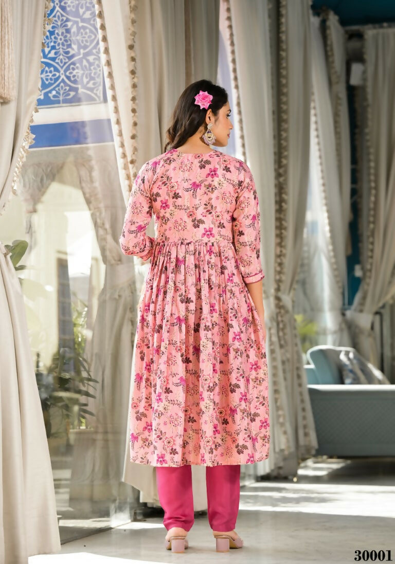 Designer Stylish Light Pink Rubi Silk Stitched Suit With Dupatta - Kiyara