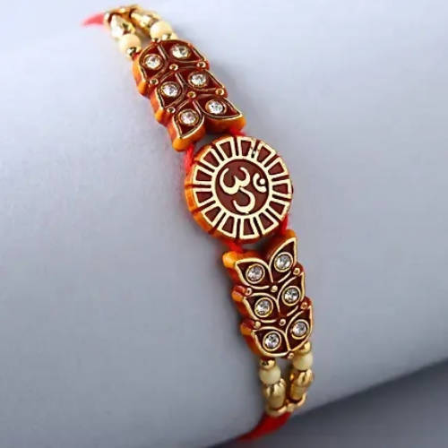Om Rakhi with Dry Fruits & Soan Papdi