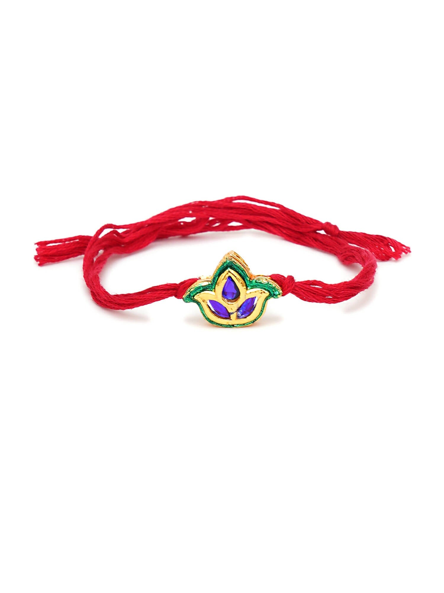 Designer kundan Rakhi - Ruby Raang
