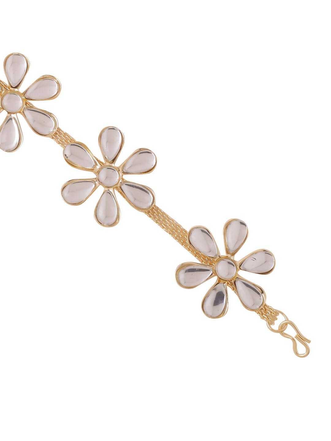 NVR Women's Gold-Polished Traditional Trending Matha Patti