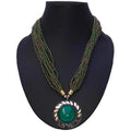 MS Fashion India Latest Design Green Color Necklace For Women