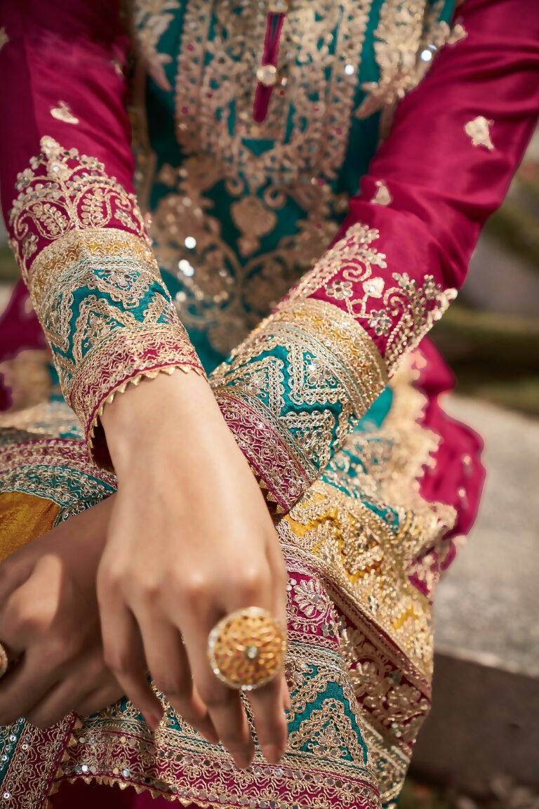 Partywear Designer Firozi Chinon Fabric suit - Shagun